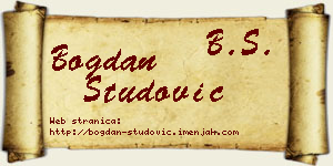 Bogdan Studović vizit kartica